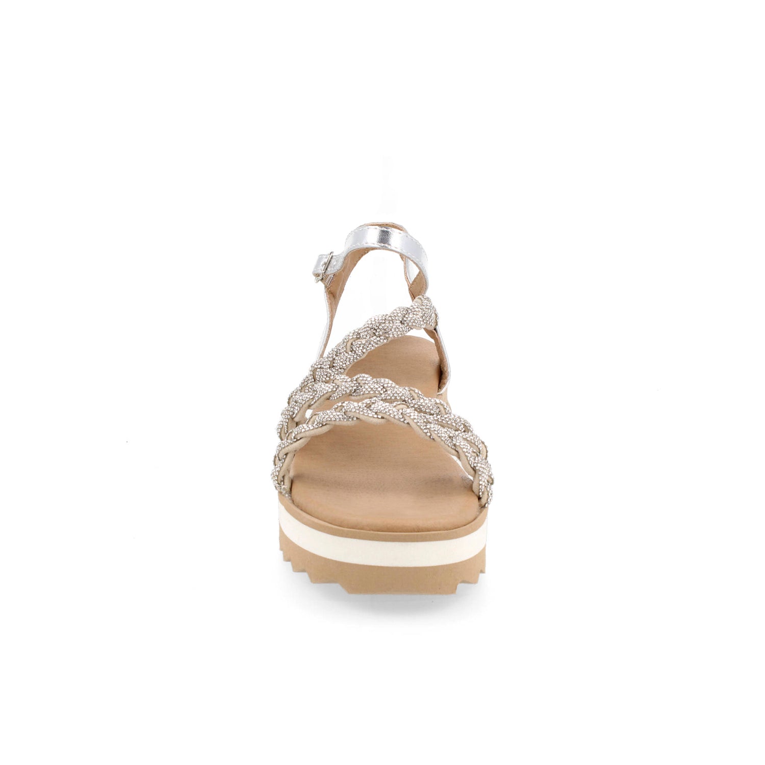 Sandalia Casual Vazza color Plata para Mujer