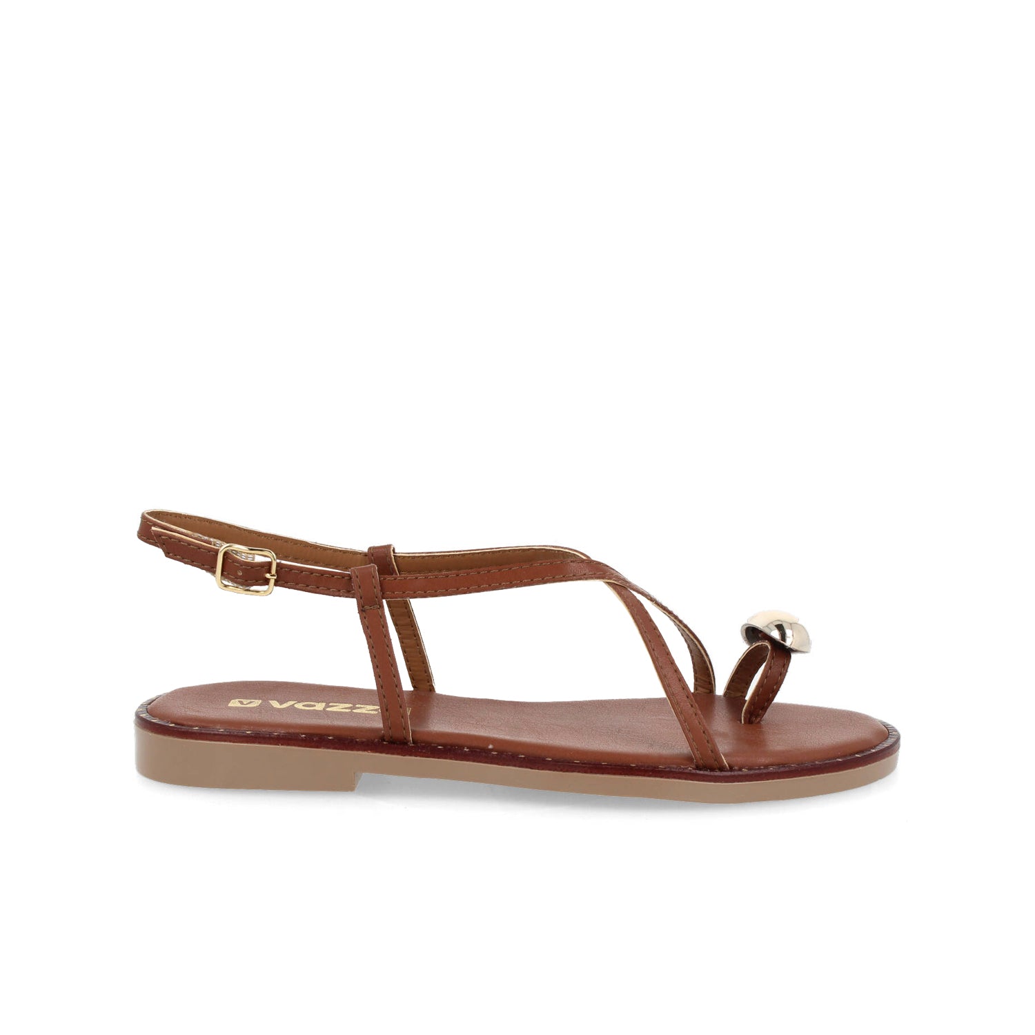 Sandalia Casual Vazza color Cafe para Mujer