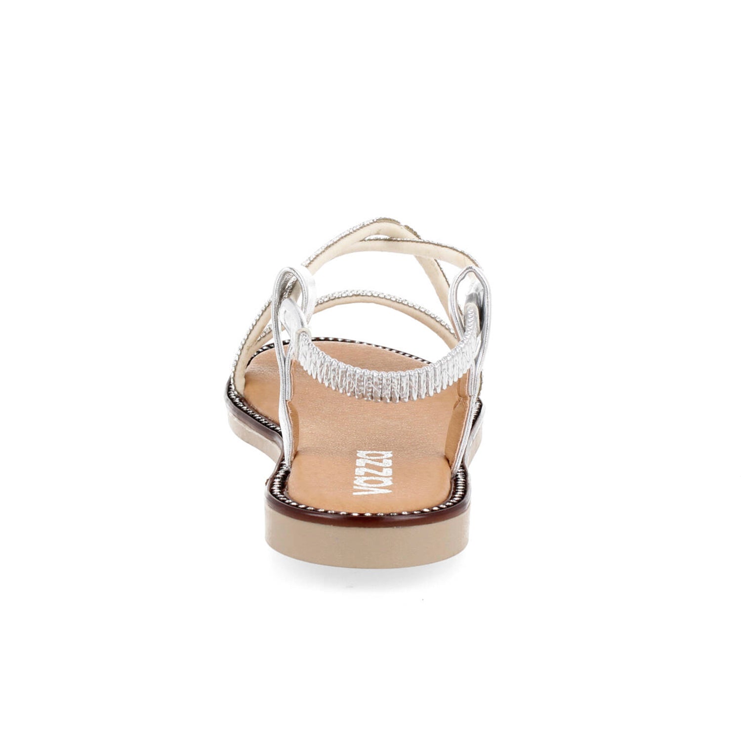 Sandalia Casual Vazza color Plata para Mujer