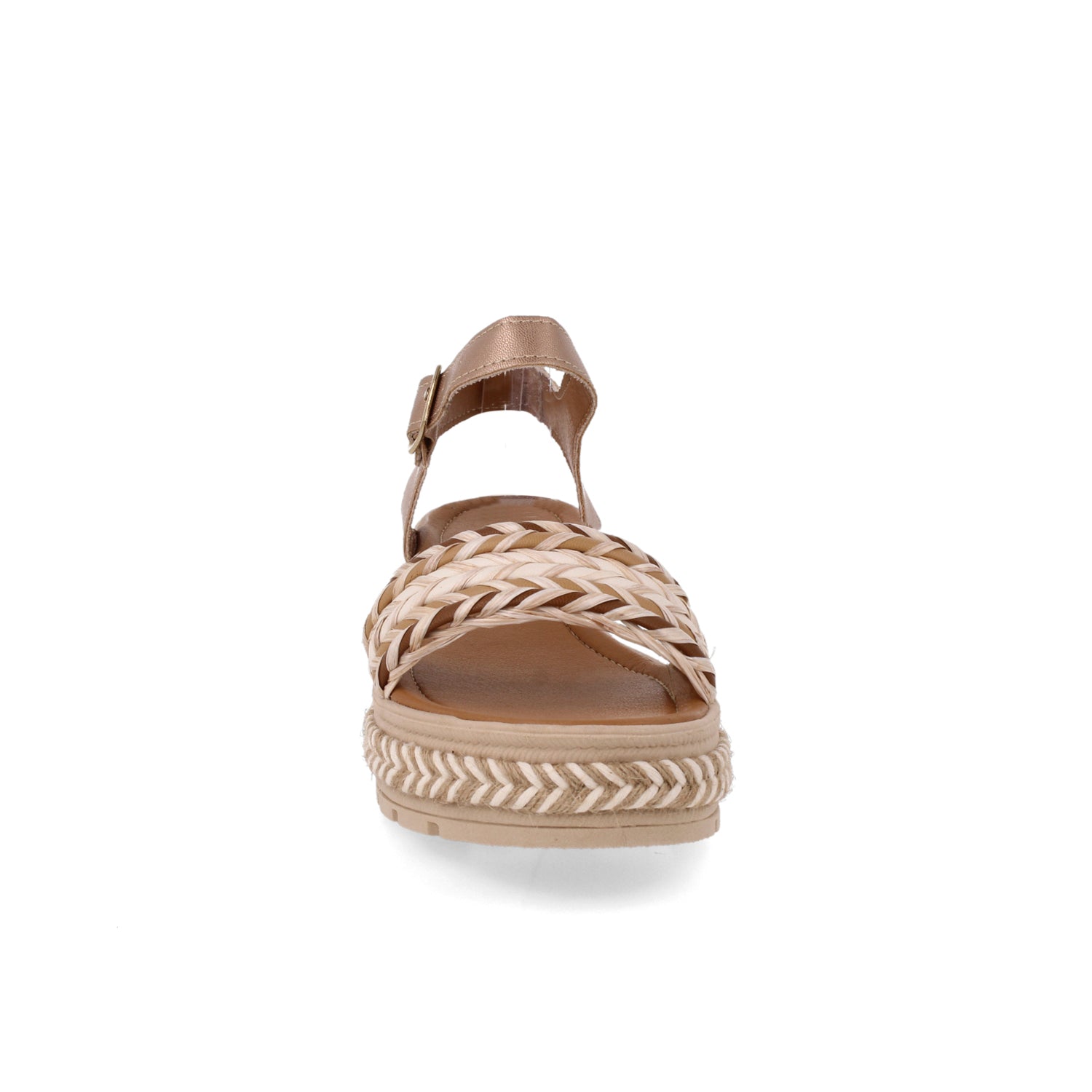 Sandalia Casual Vazza color Oro para Mujer