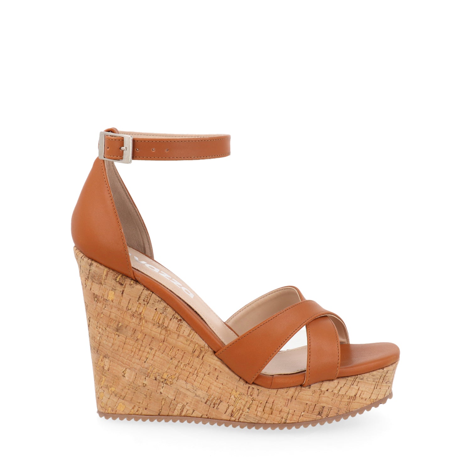 Sandalia de Plataforma Vazza color Camel para Mujer