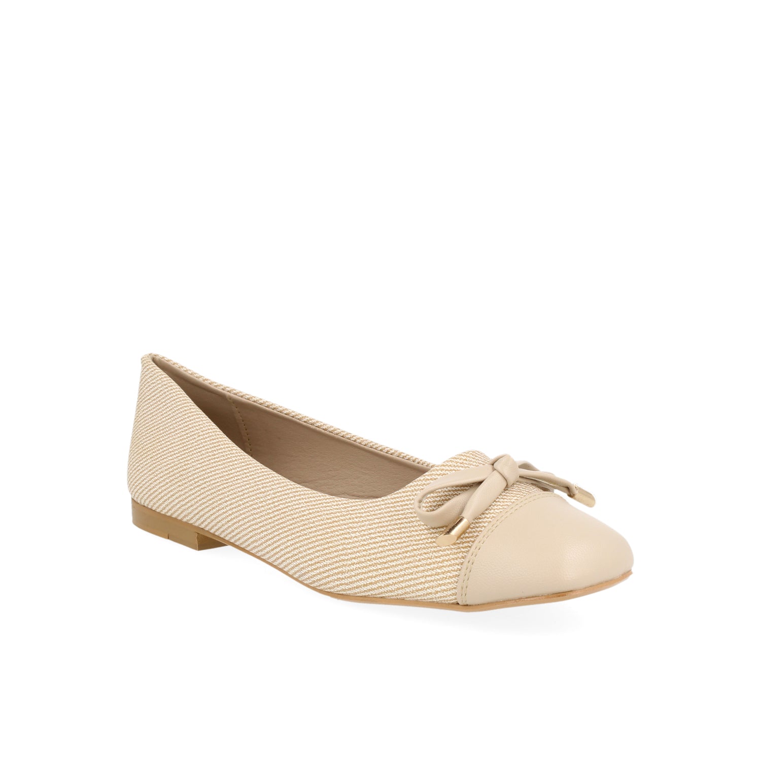 Ballerina Casual Vazza color Crema para Mujer