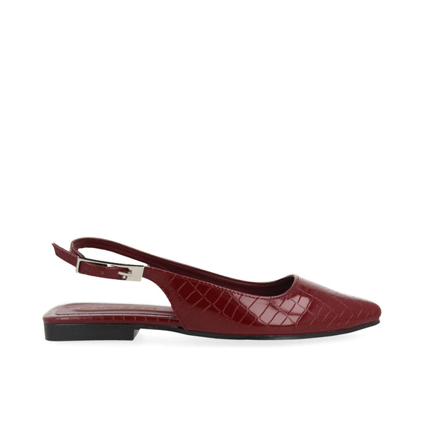 Ballerina Casual Vazza color Vino para Mujer