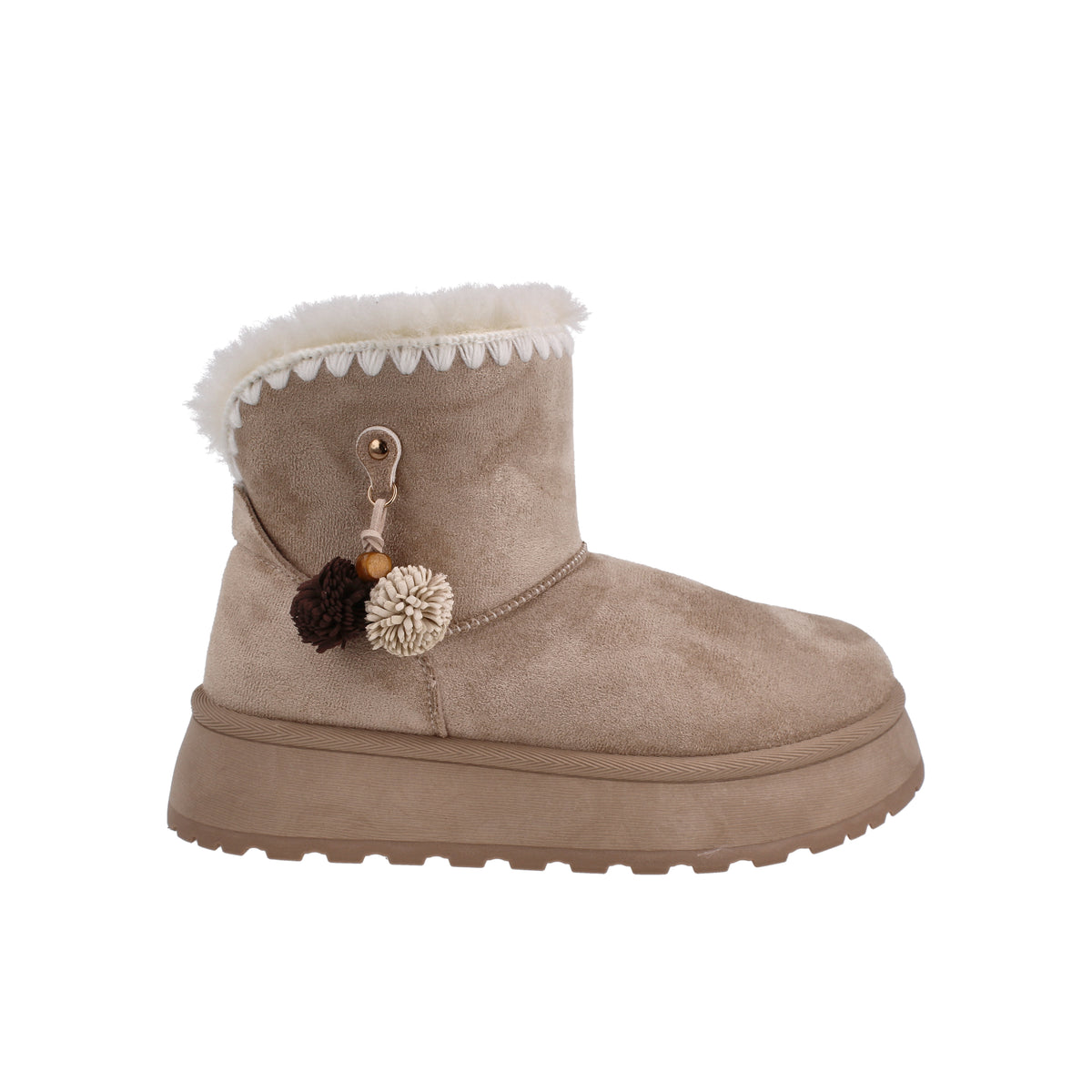 Bota Casual Vazza color Beige para Mujer