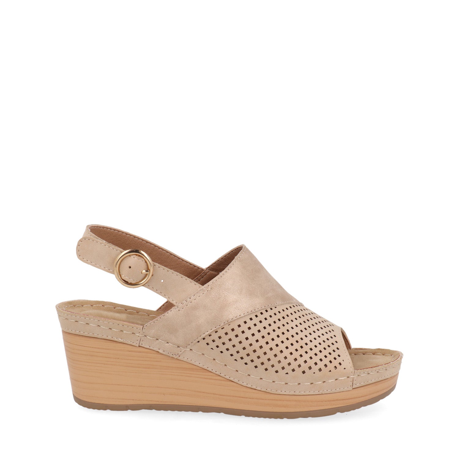 Sandalia Casual Vazza color Beige para Mujer