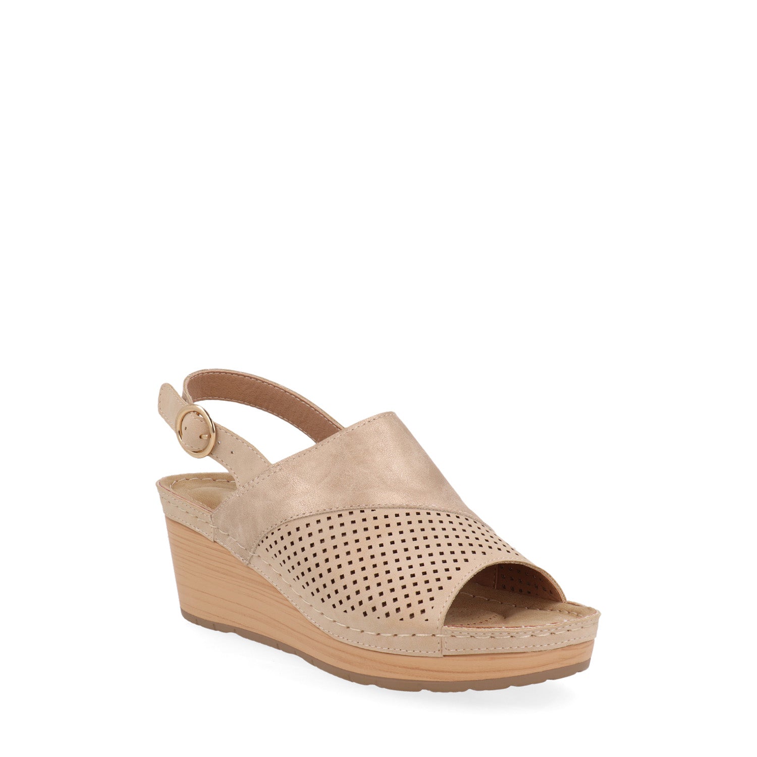 Sandalia Casual Vazza color Beige para Mujer