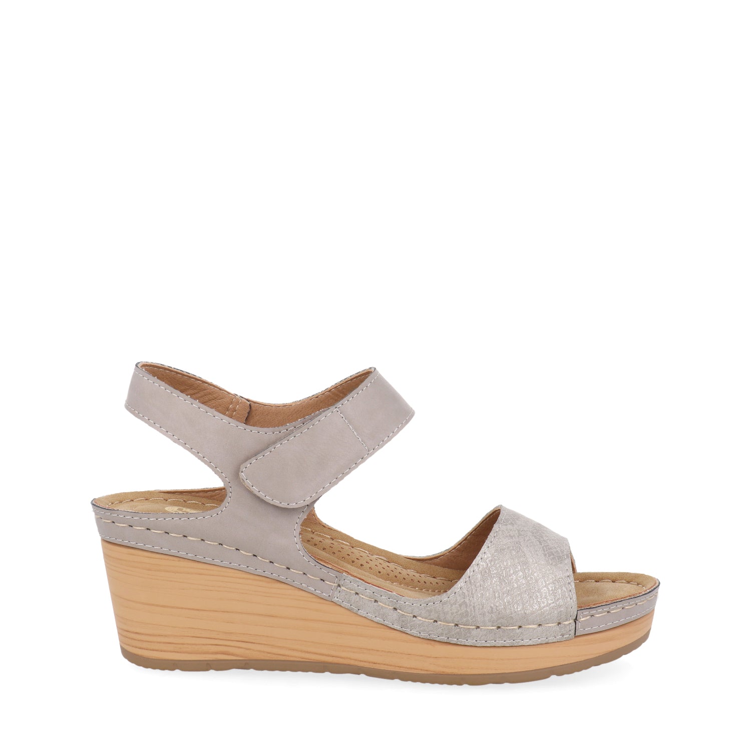 Sandalia Casual Vazza color Plata para Mujer