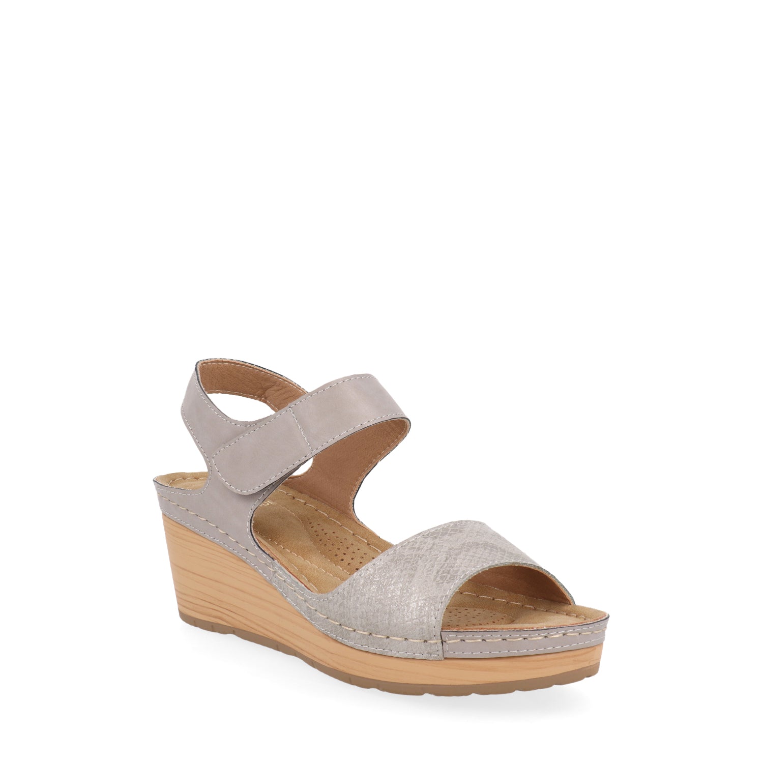 Sandalia Casual Vazza color Plata para Mujer