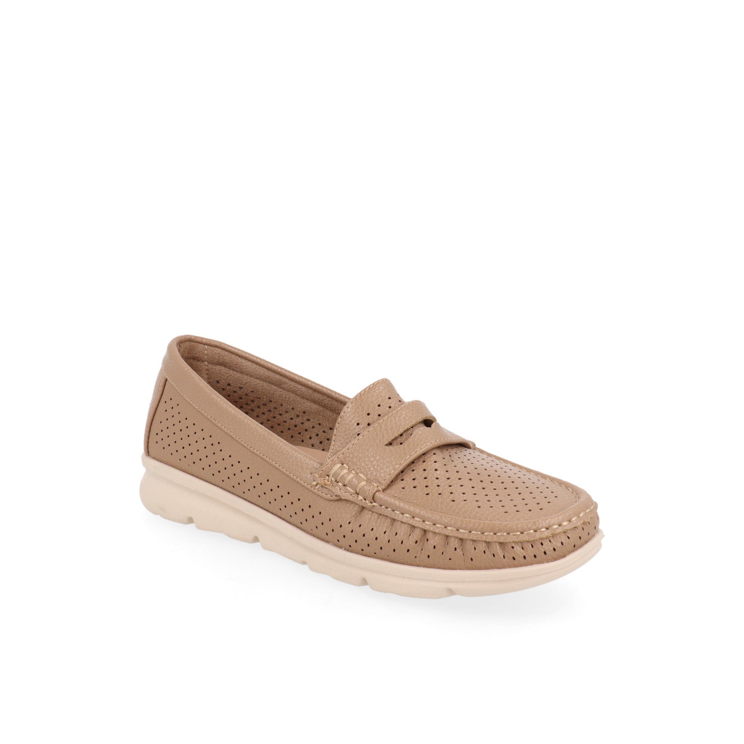 Bostoniano Mocasin Vazza color Beige para Mujer