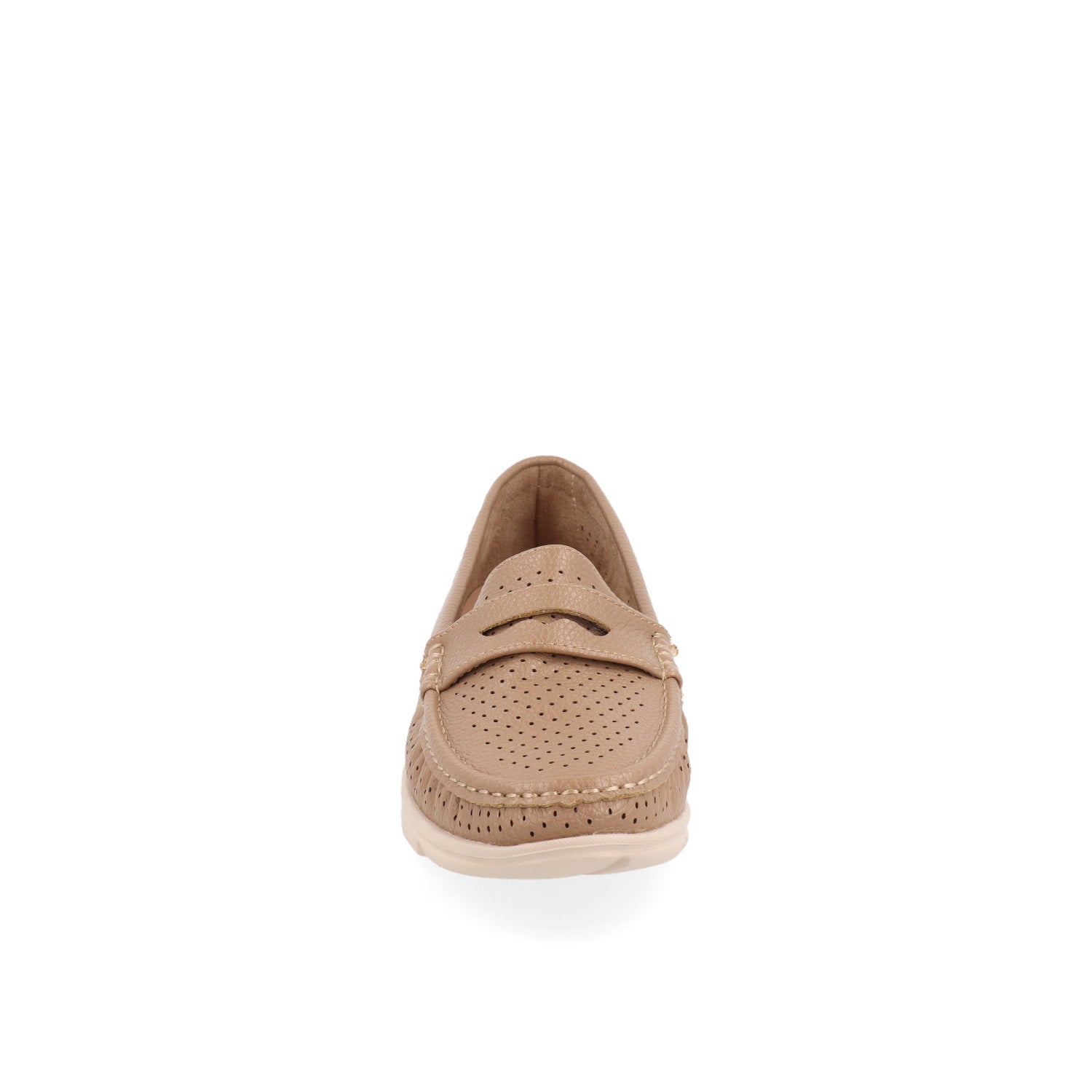 Bostoniano Mocasin Vazza color Beige para Mujer