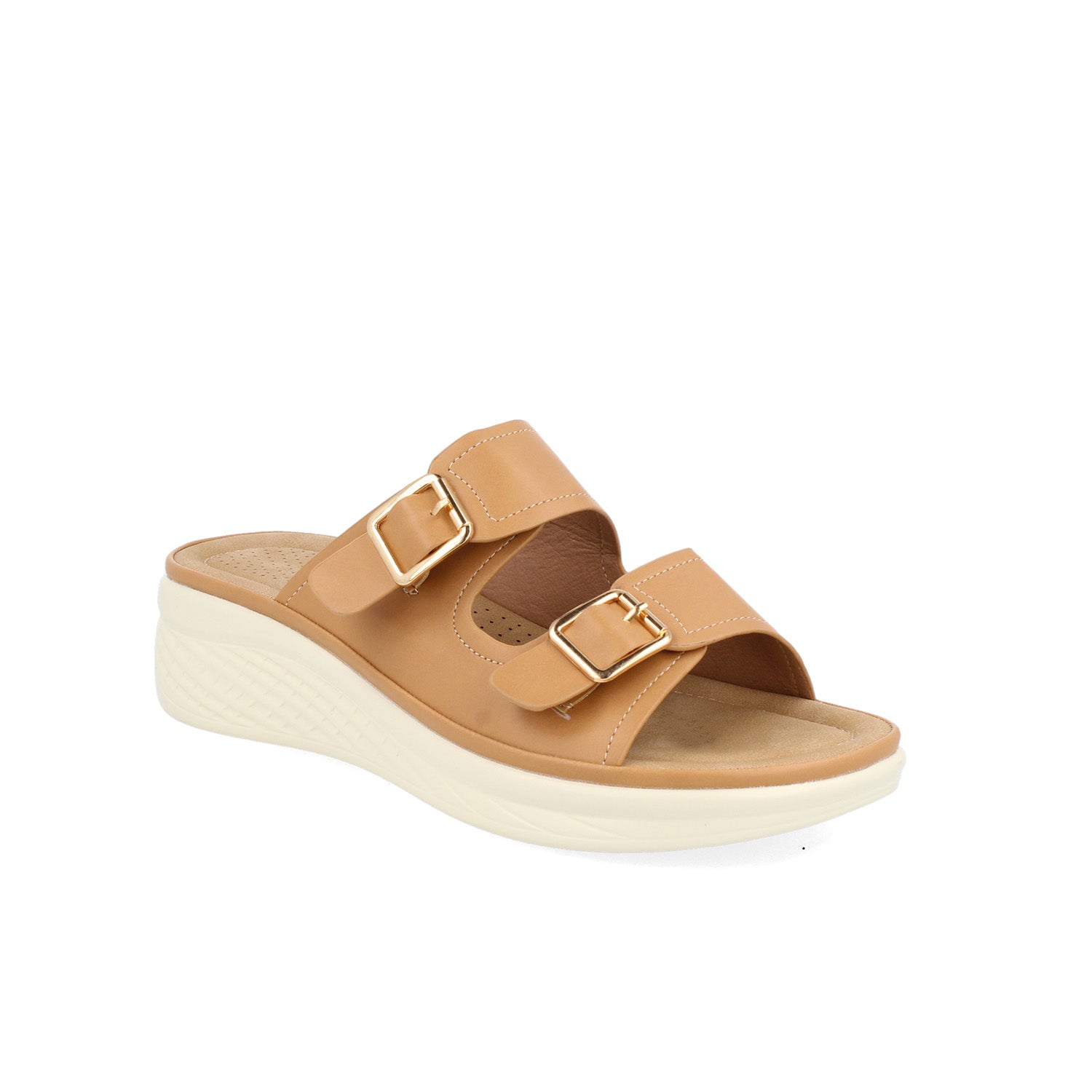 Sandalia Casual Vazza color Camel para Mujer