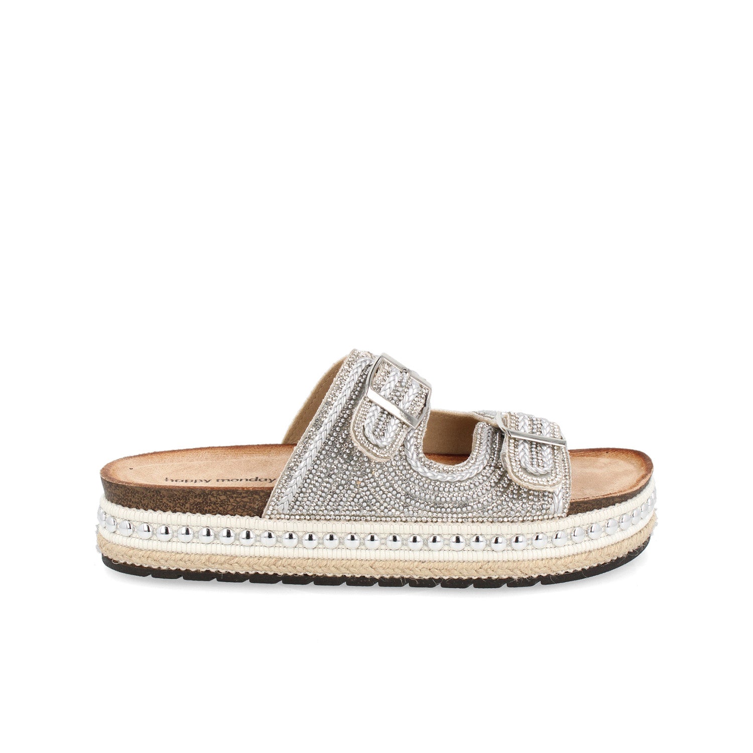 Sandalia Casual Vazza color Plata para Mujer