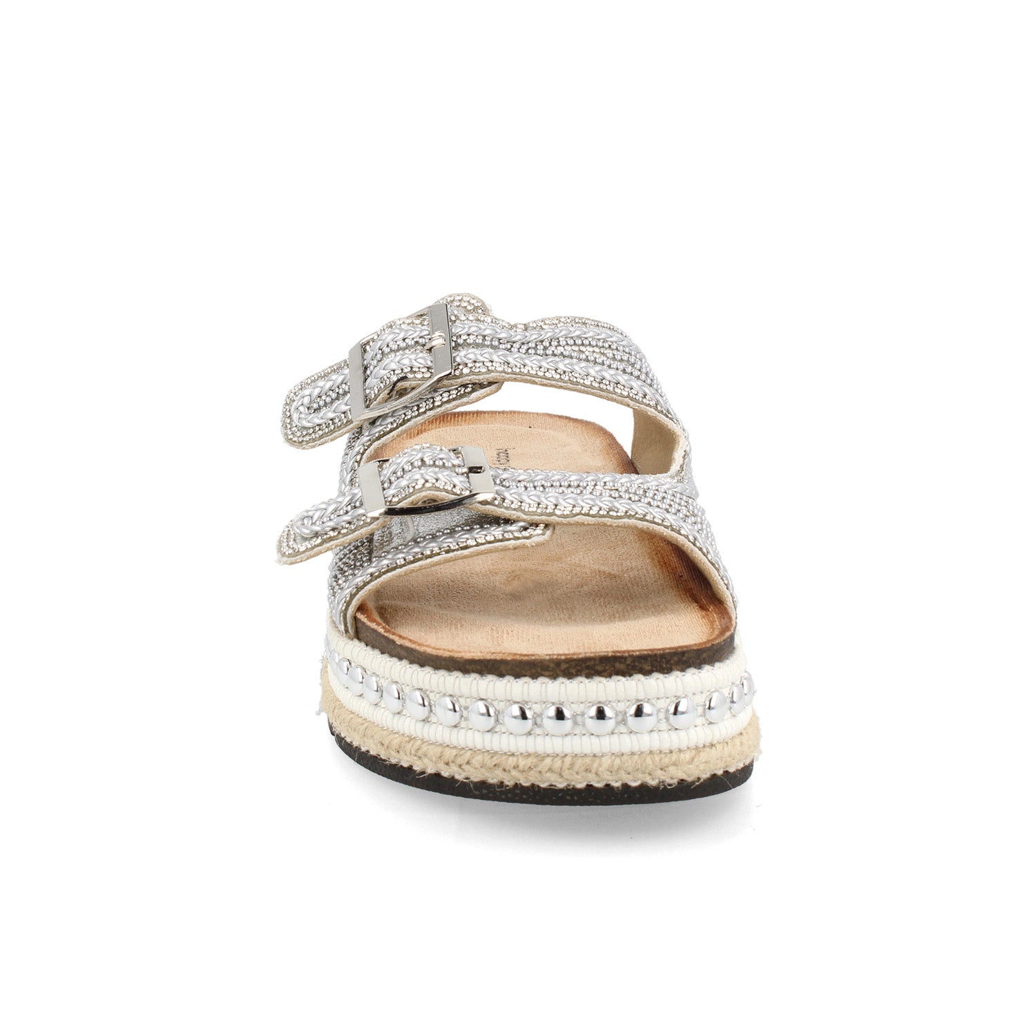 Sandalia Casual Vazza color Plata para Mujer