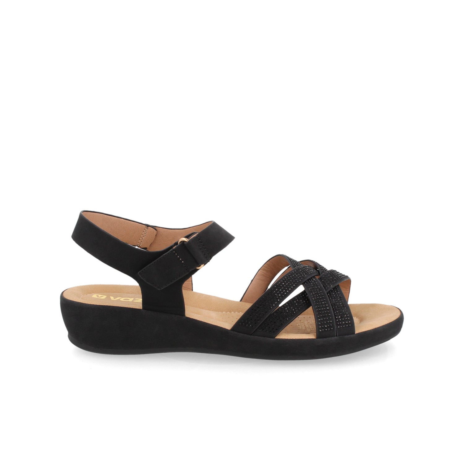 Sandalia Casual Vazza color Negro para Mujer