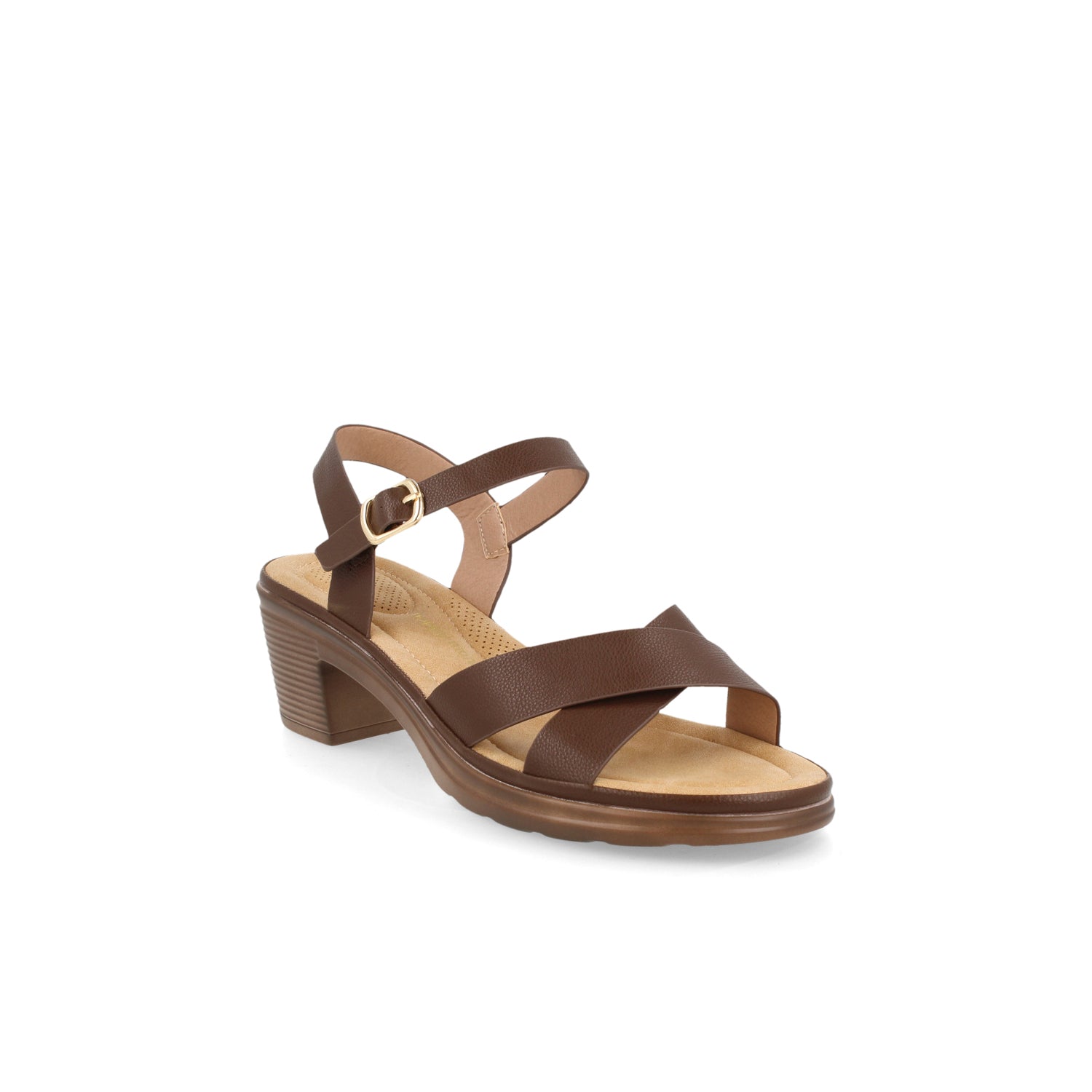 Sandalia Casual Vazza color Cafe para Mujer