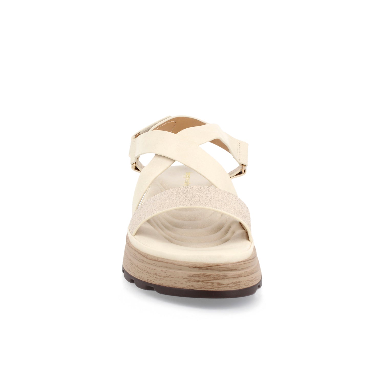 Sandalia Casual Vazza color Latte para Mujer