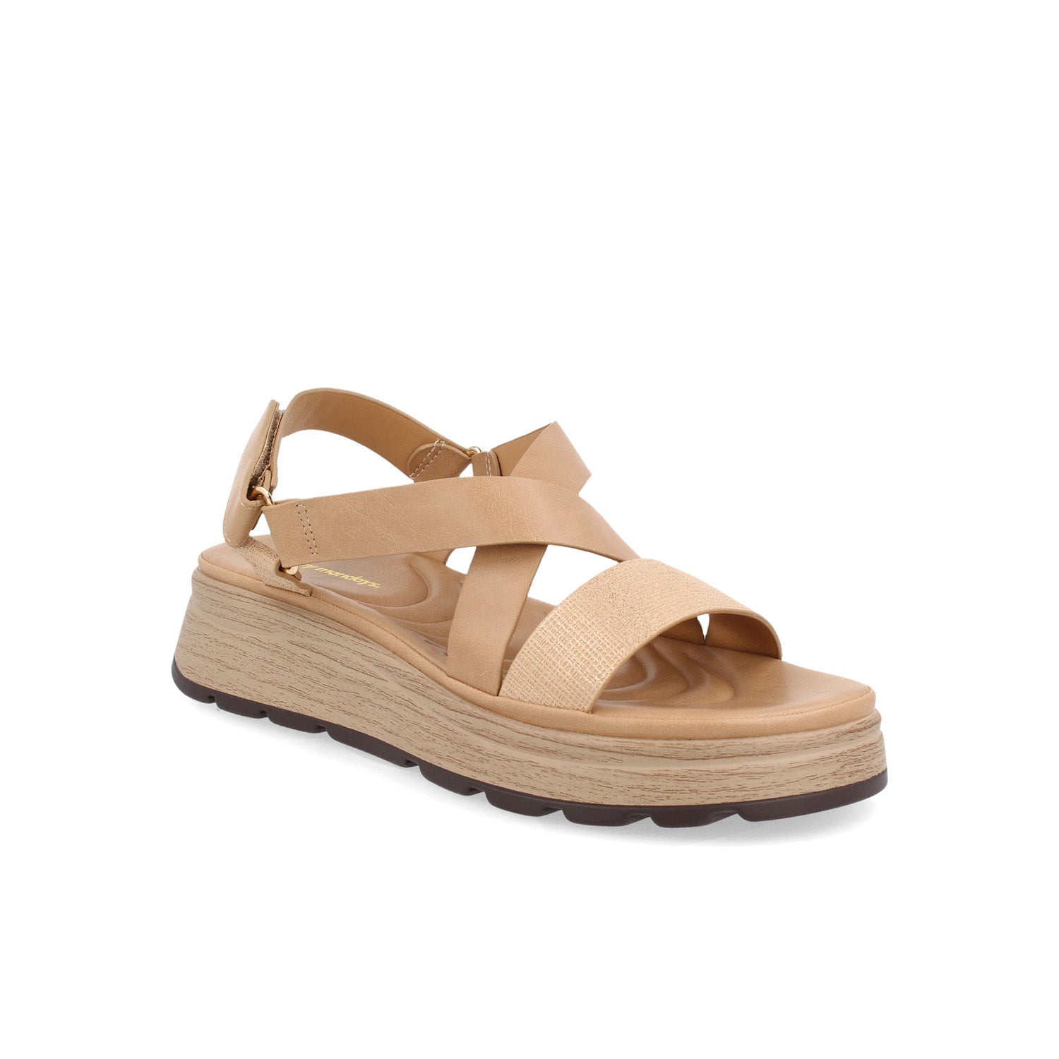 Sandalia Casual Vazza color Camel para Mujer