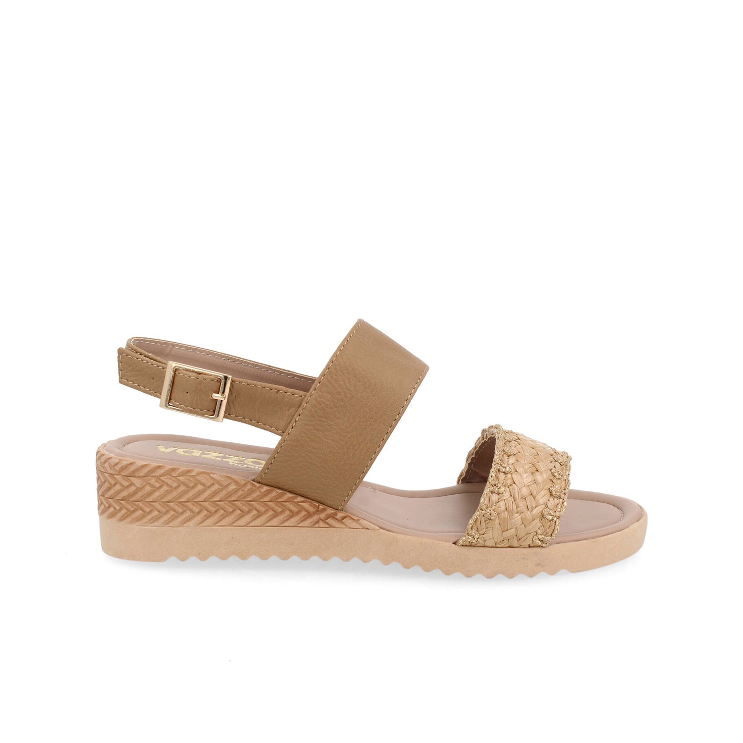 Sandalia Casual Vazza color Latte para Mujer