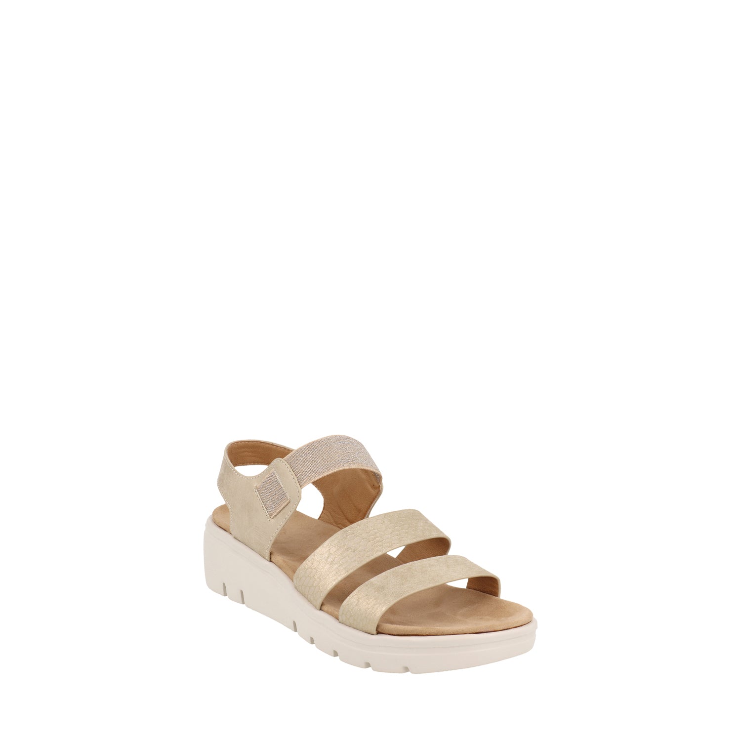 Sandalia Casual Vazza color Oro para Mujer