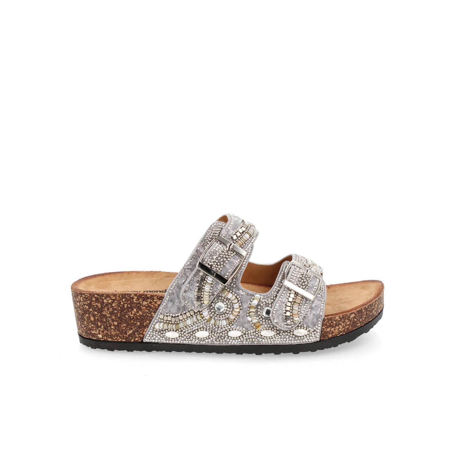 Sandalia Casual Vazza color Plata para Mujer