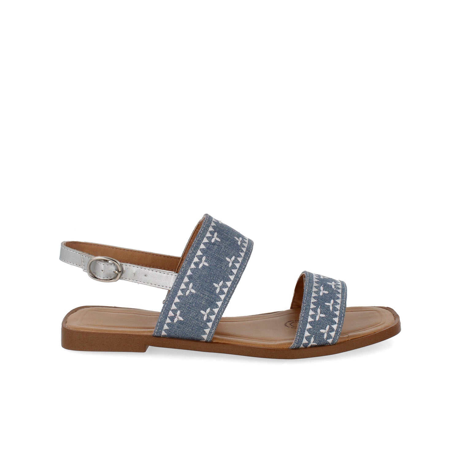 Sandalia Casual Vazza color Azul Mezclilla para Mujer