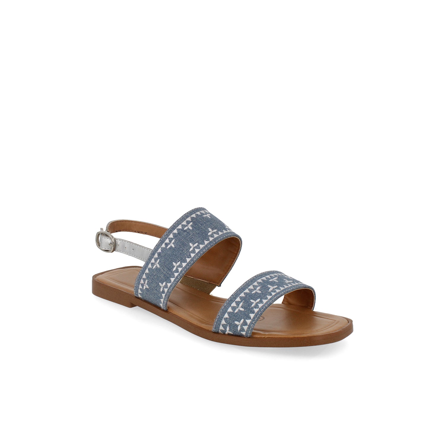 Sandalia Casual Vazza color Azul Mezclilla para Mujer