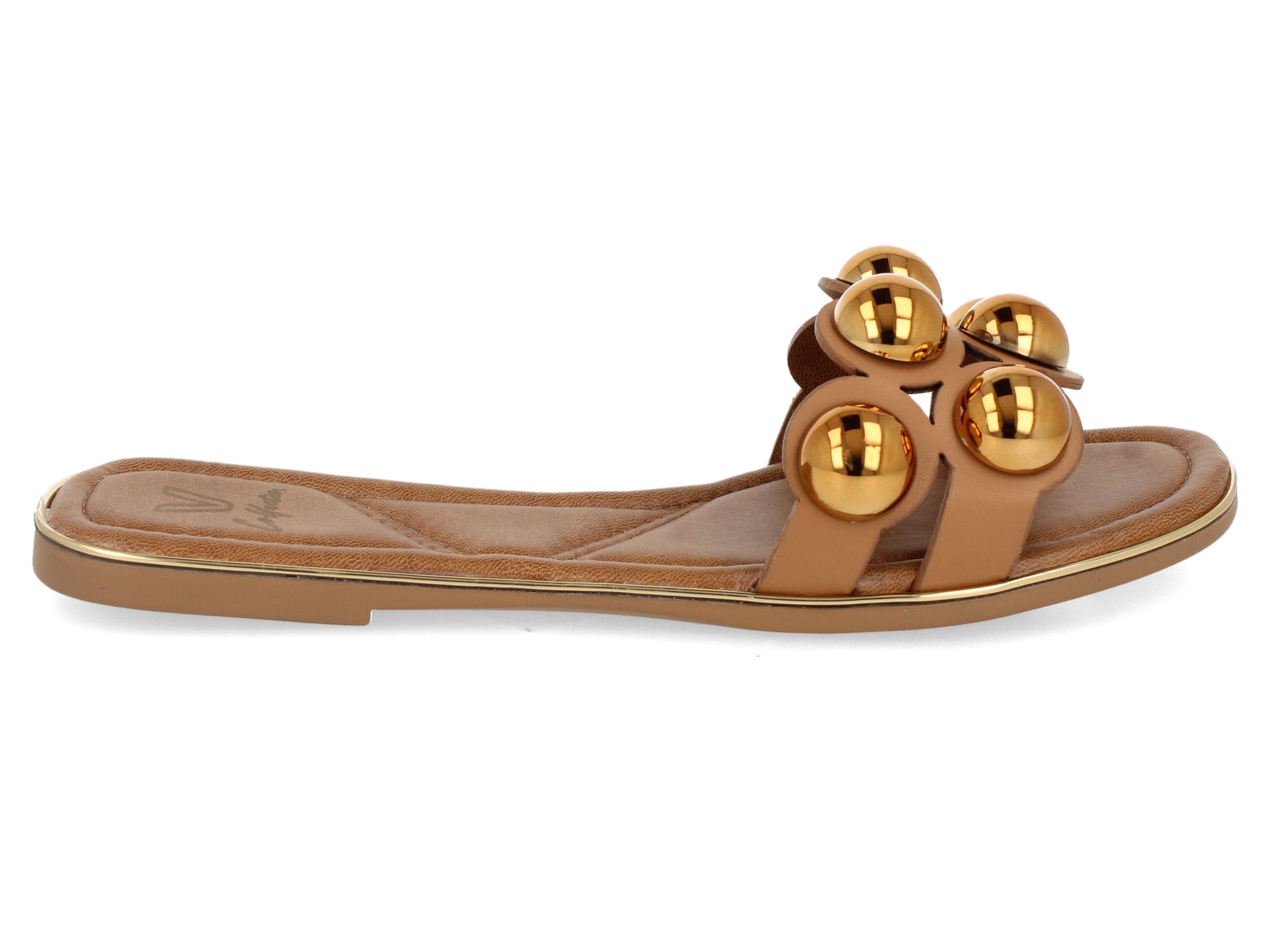 Sandalia Casual Vazza color Camel para Mujer