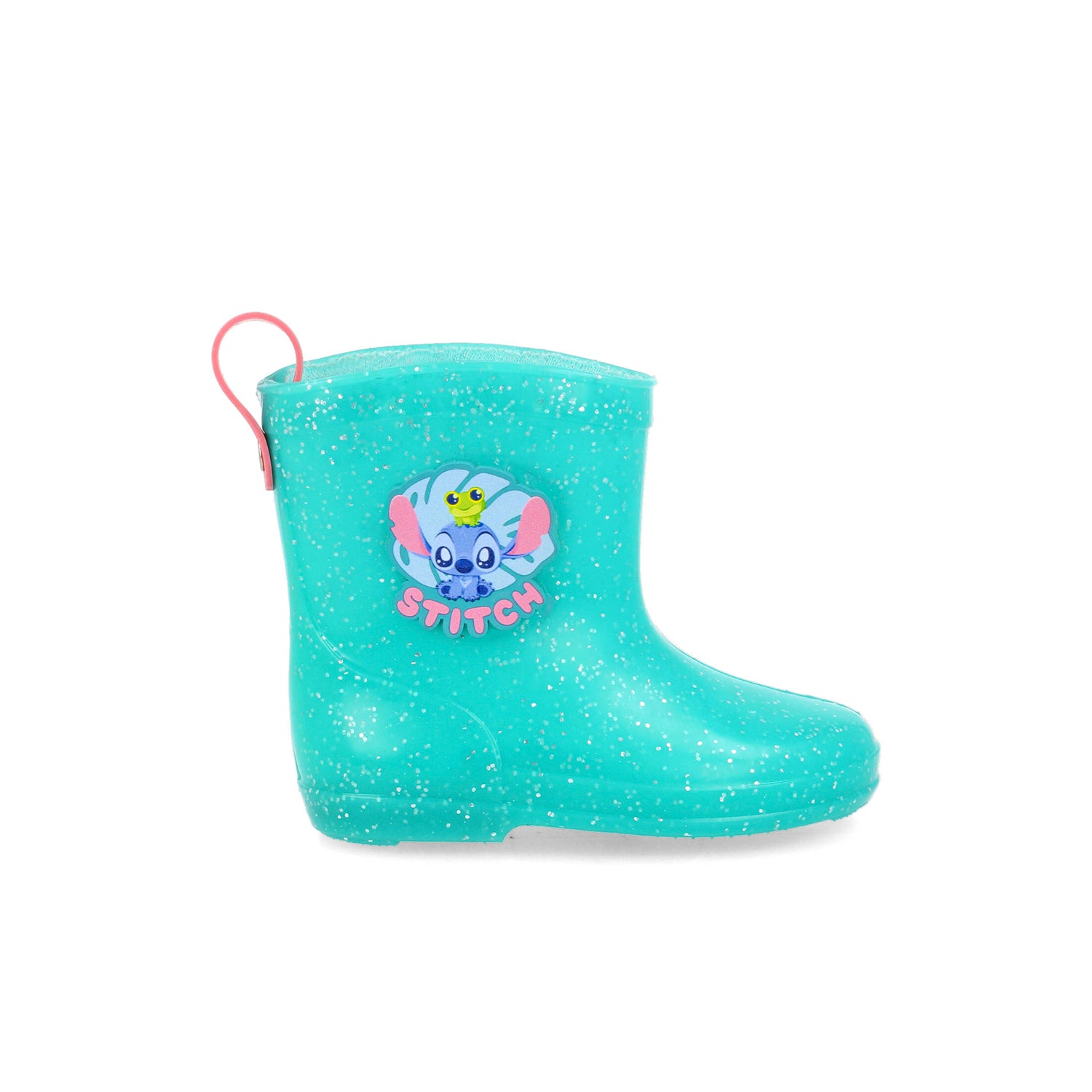 Bota de Lluvia Disney Stich color Aqua para Niña