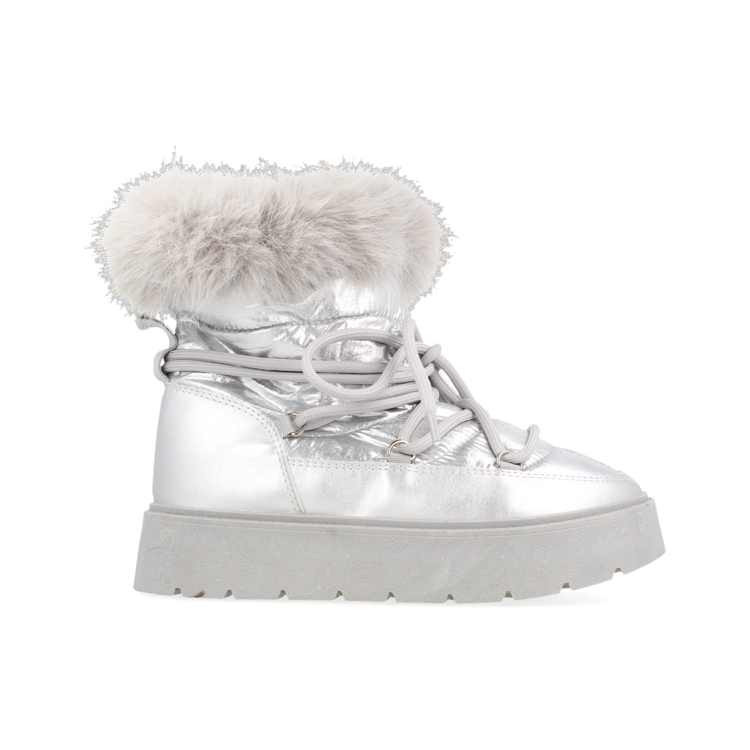 Bota Casual Vazza color Plata para Mujer