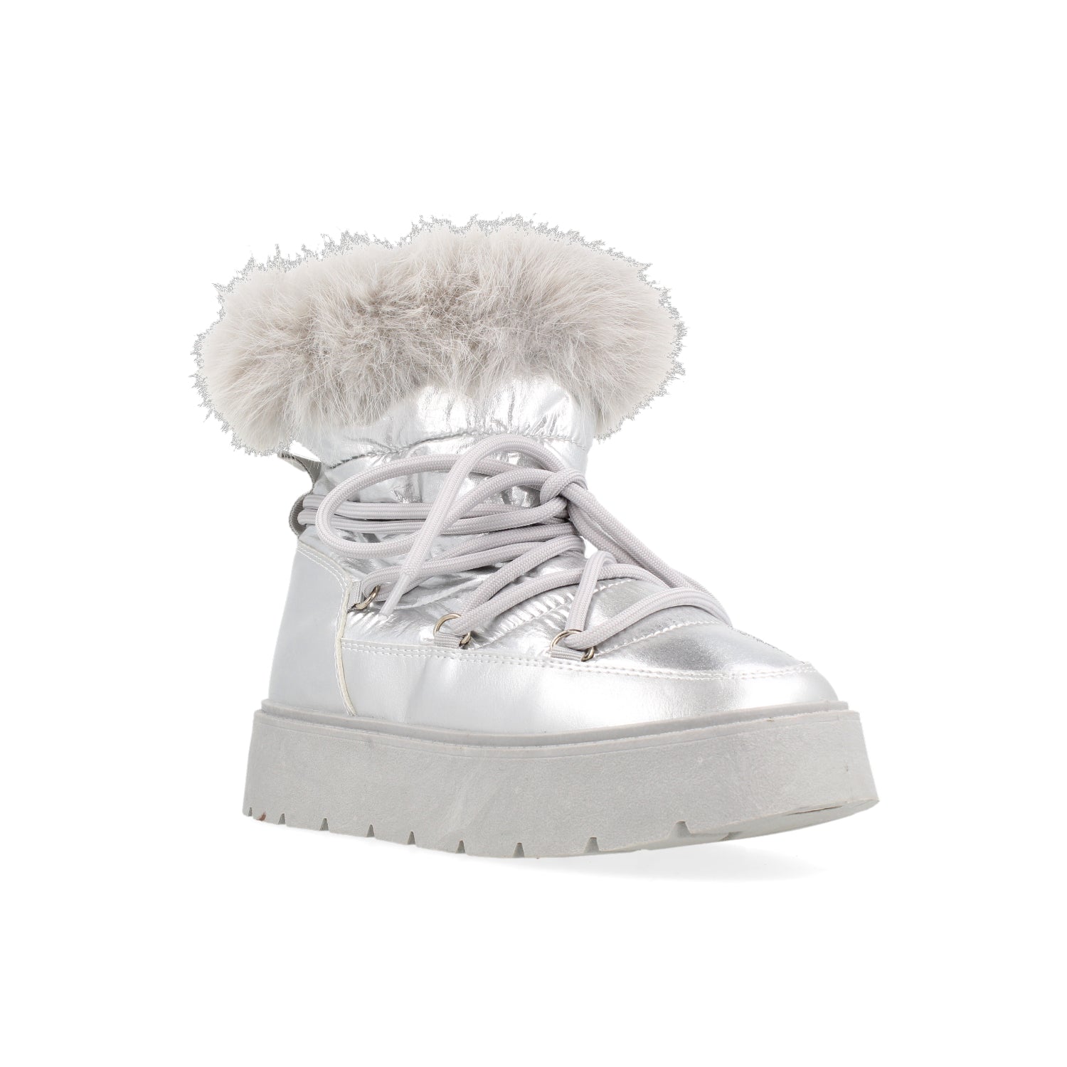Bota Casual Vazza color Plata para Mujer