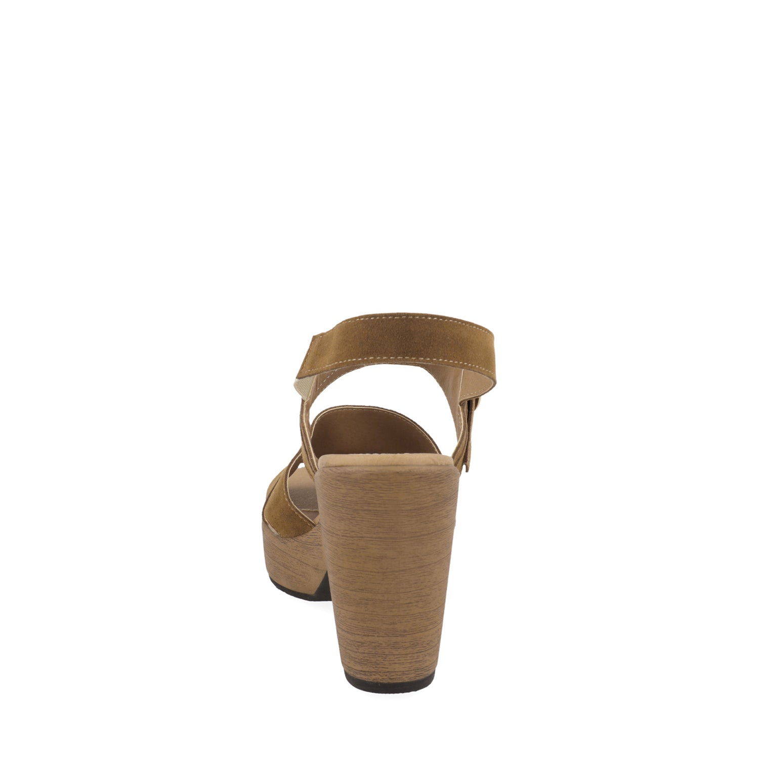 Sandalia de TacÃ³n Vazza color Camel para Mujer