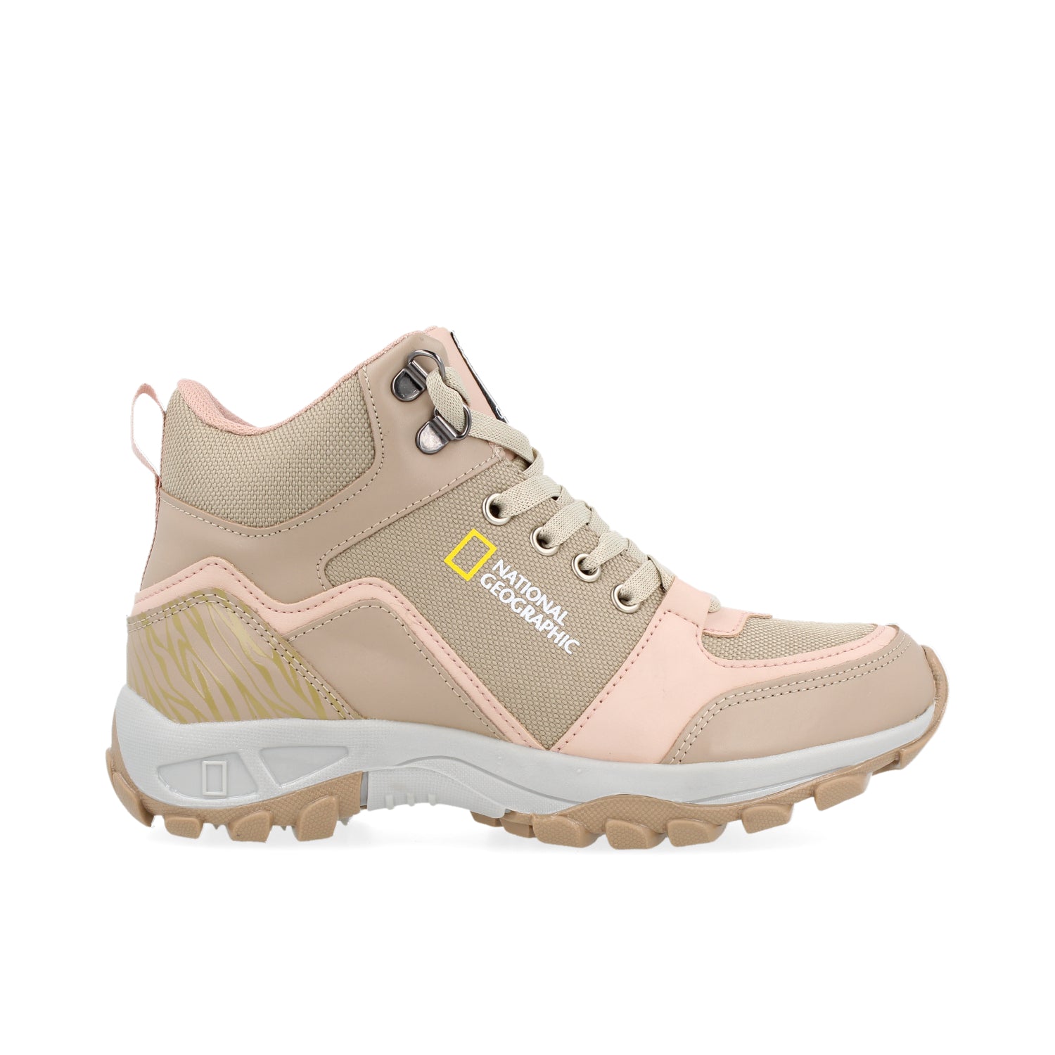 Botin Tipo Industrial National Geographic color Beige para Mujer