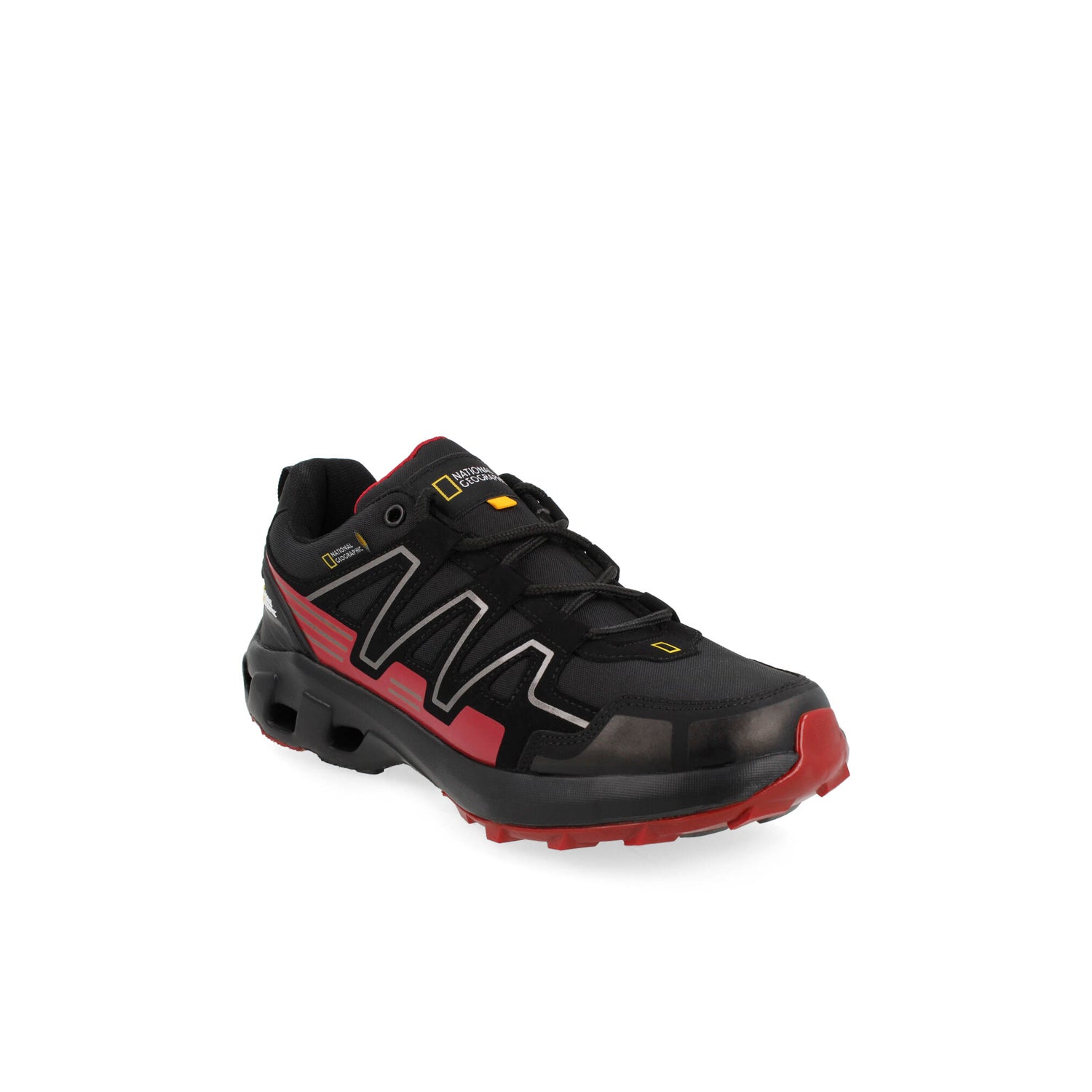 Tenis Urbano National Geographic color Negro Con Rojo para Hombre
