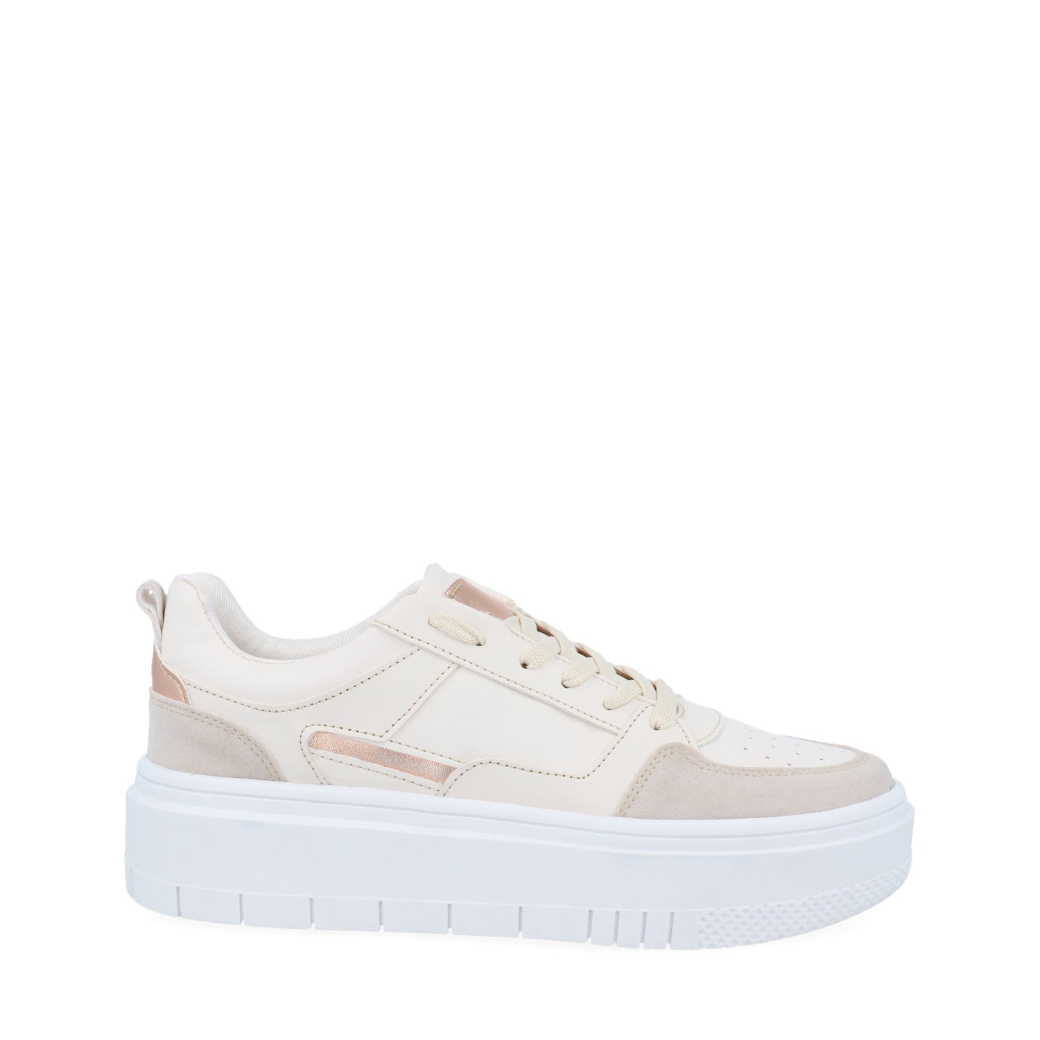 Tenis Estilo Urbano Vazza color Latte para Mujer