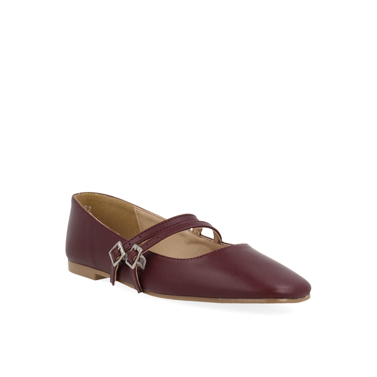 Ballerina Casual Vazza  color Vino para Mujer