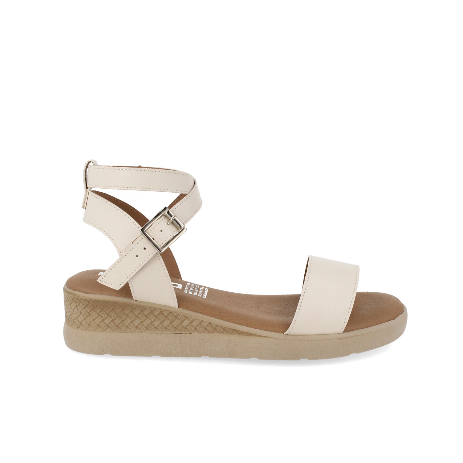 Sandalia Casual Vazza color Latte para Mujer