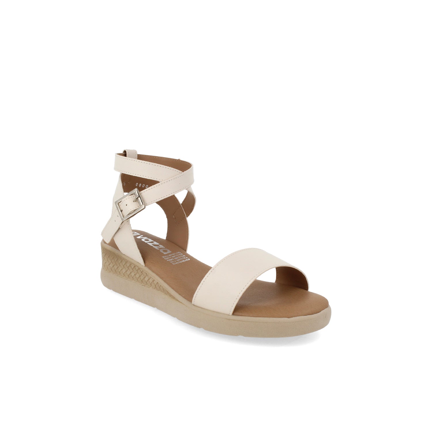 Sandalia Casual Vazza color Latte para Mujer