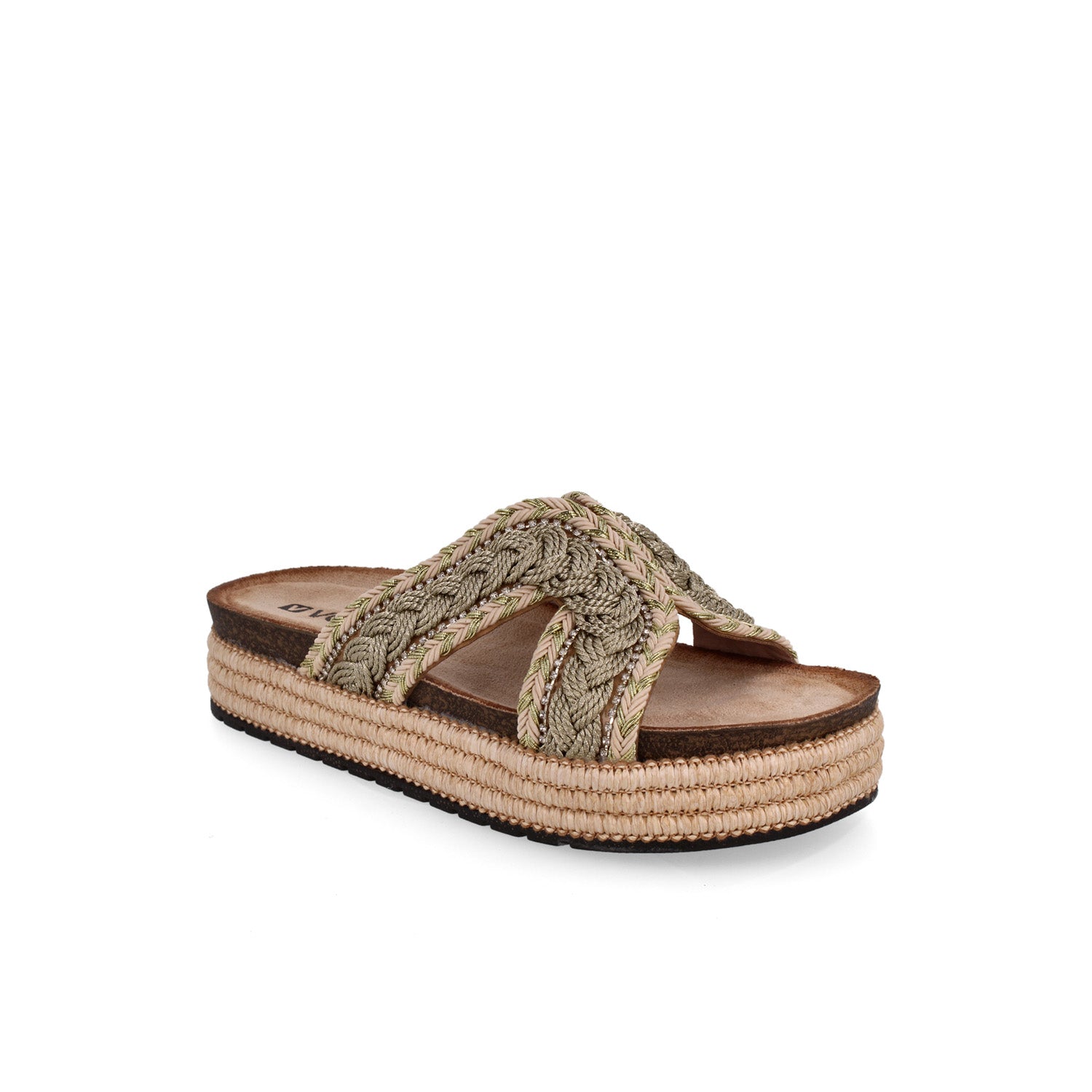 Sandalia Casual Vazza color Oro para Mujer