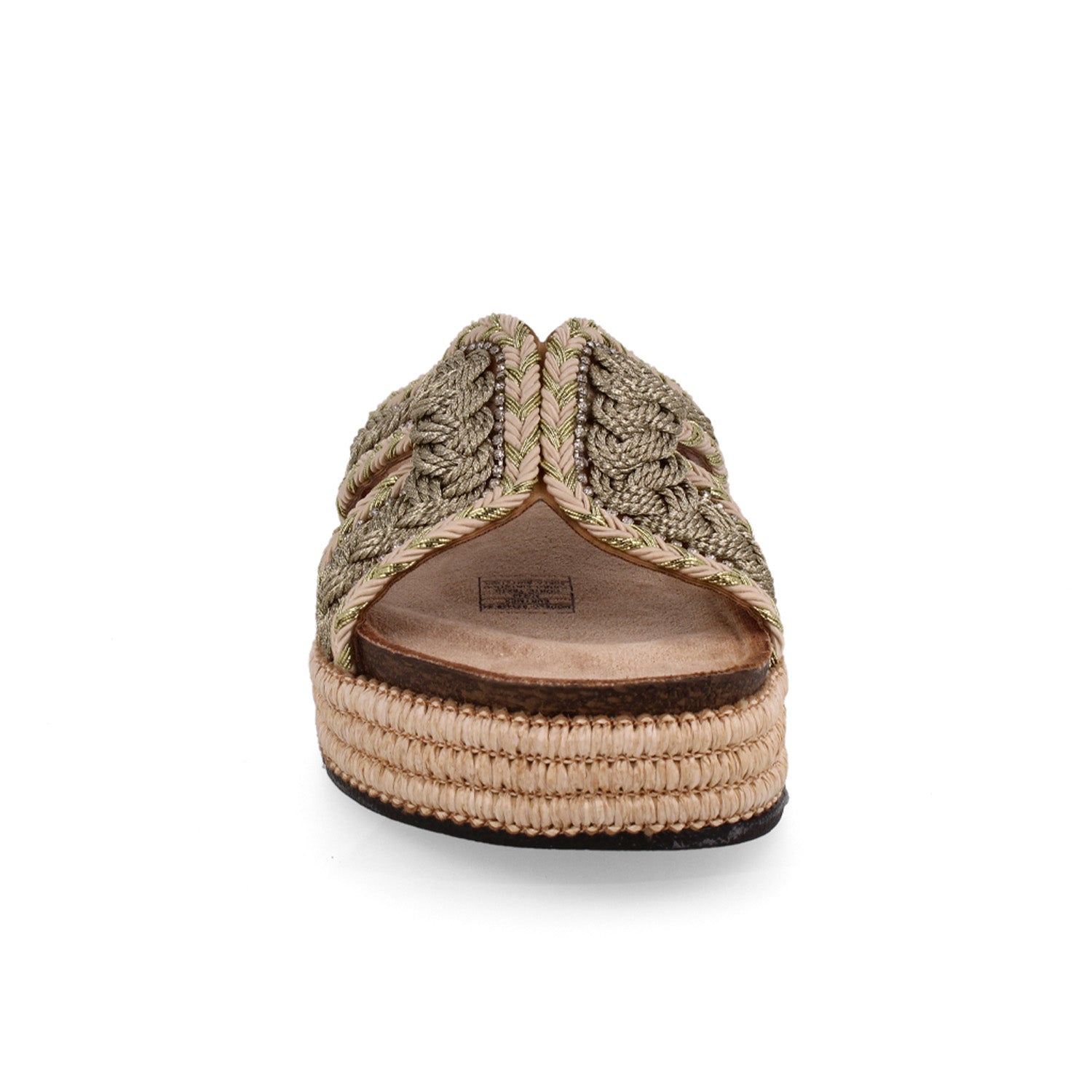 Sandalia Casual Vazza color Oro para Mujer