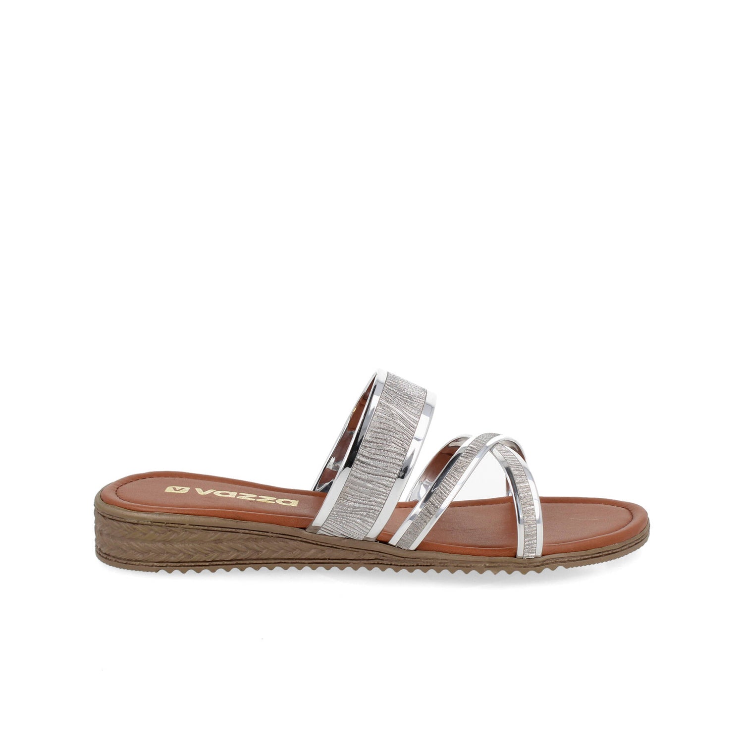 Sandalia Casual Gilardi color Plata para Mujer