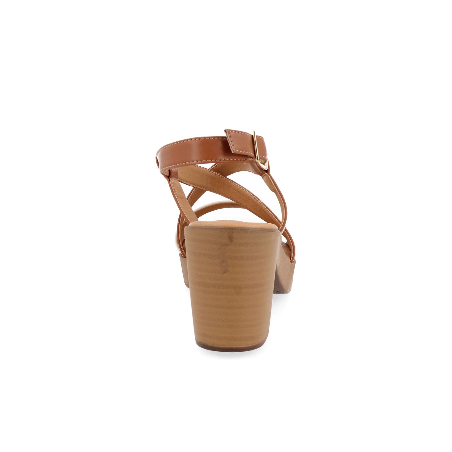 Sandalia Casual Gilardi color Camel Con Late para Mujer
