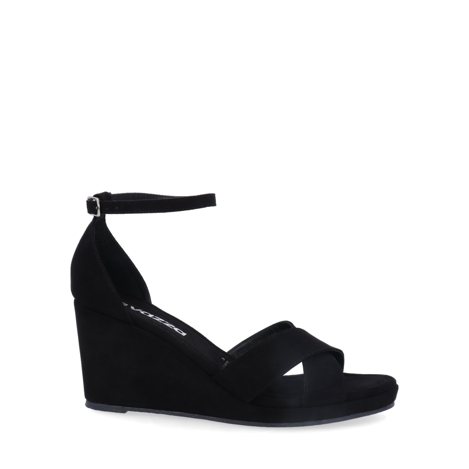 Sandalia de TacÃ³n Vazza color Negro para Mujer