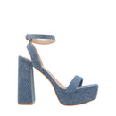Sandalia de Tacón Vazza color Azul para Mujer