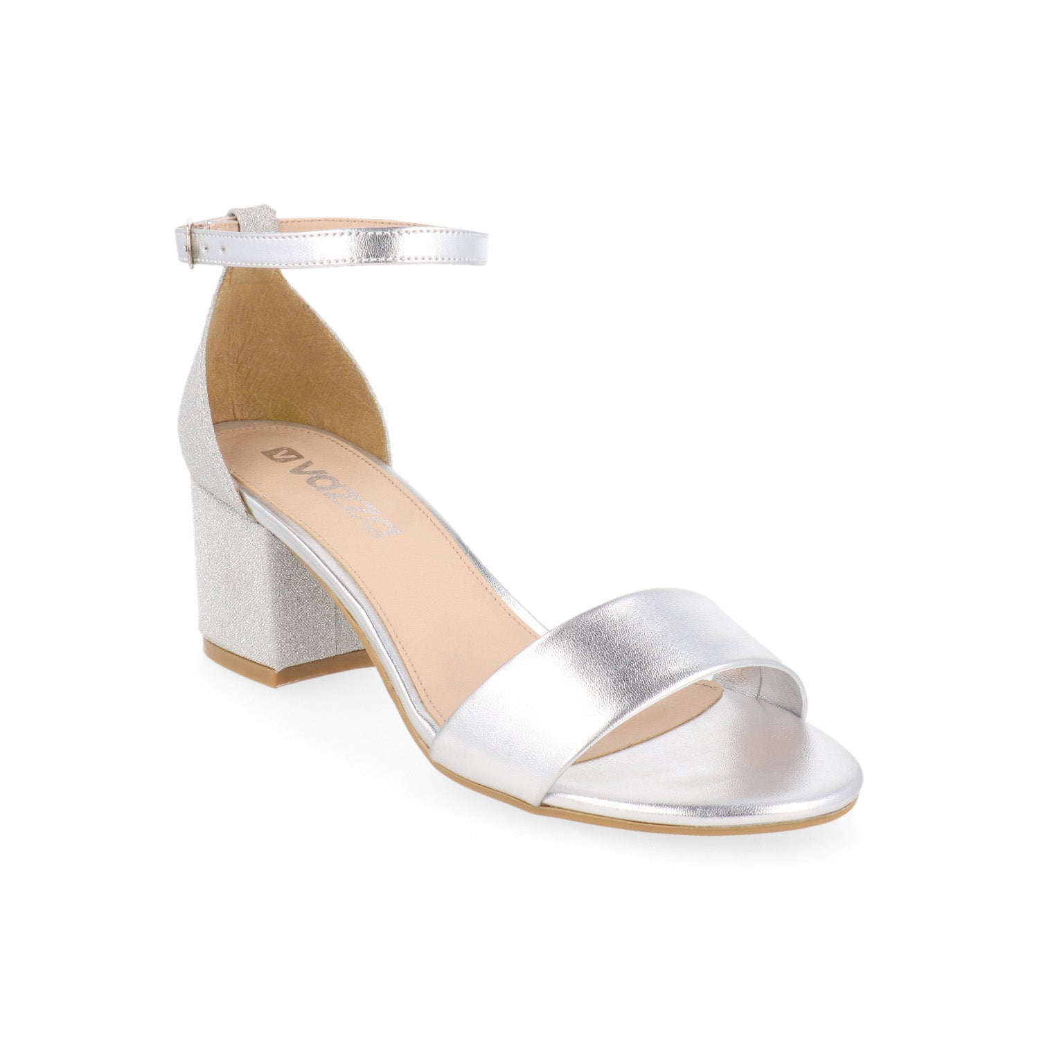 Sandalia Casual Vazza color Plata para Mujer