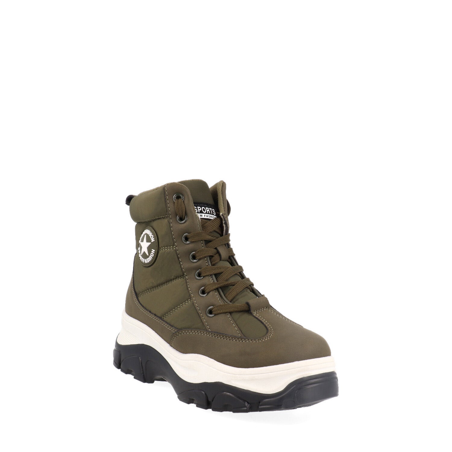 Bota Estilo Industrial Vazza color Verde para Mujer