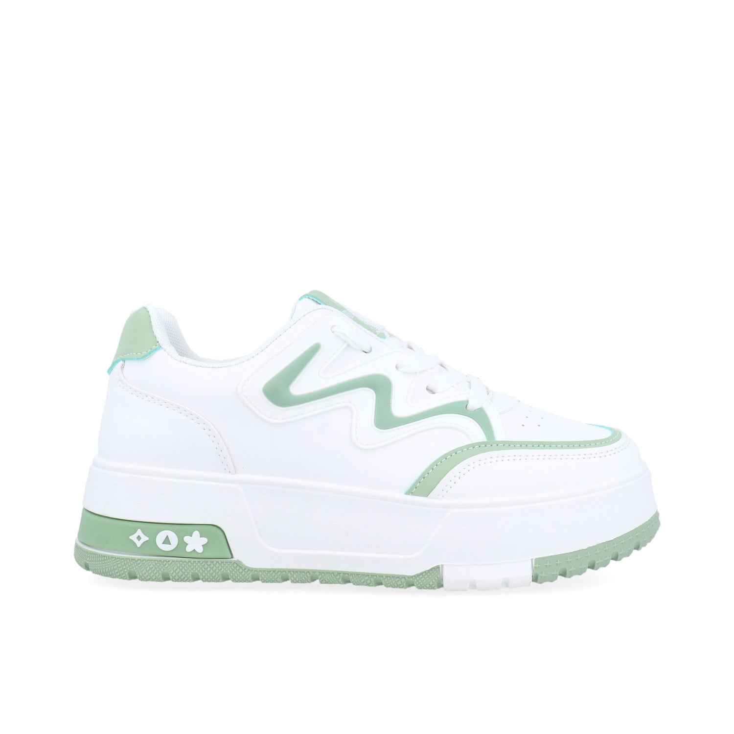 Tenis Urbano Vazza color Blanco Con Verde para Mujer