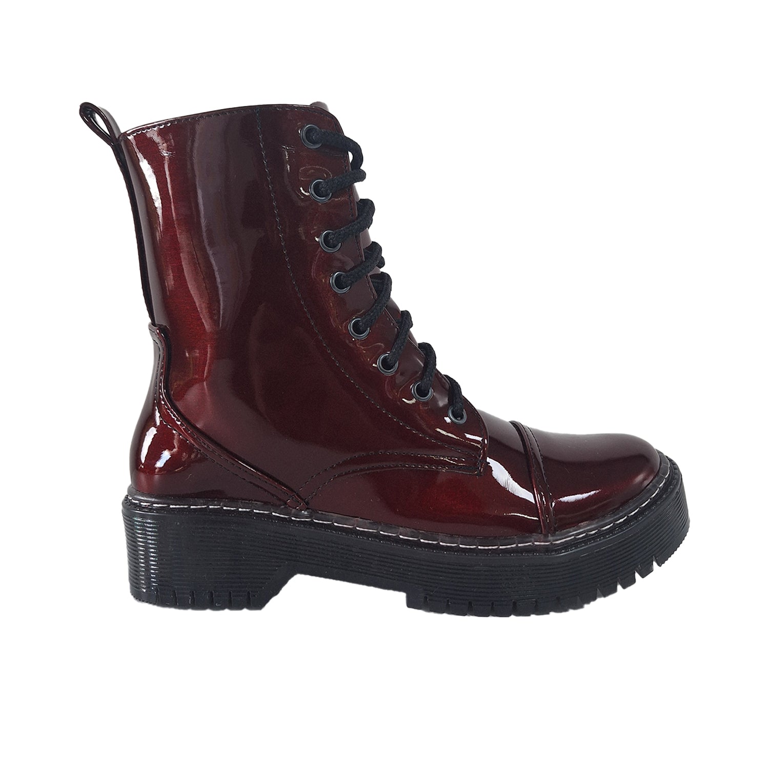 Botin Casual Vazza color Vino para Mujer