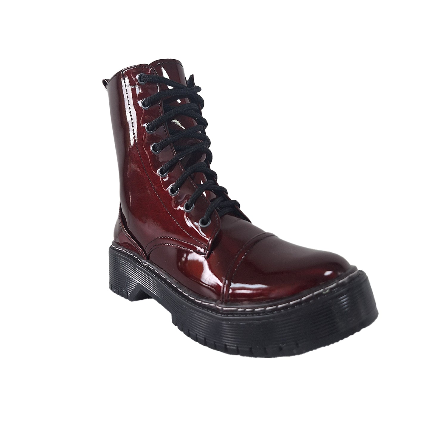 Botin Casual Vazza color Vino para Mujer
