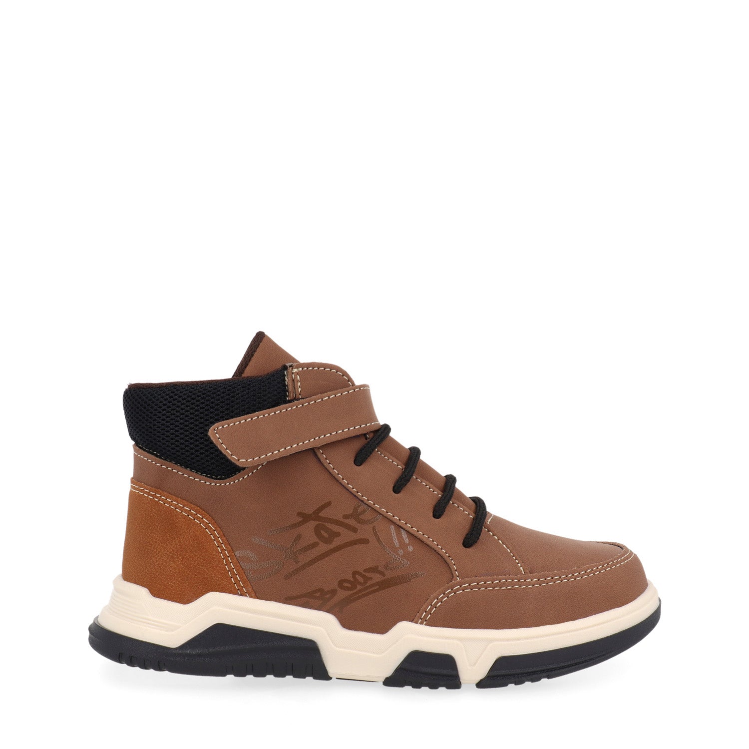 Tenis Casual Vazza color Cognac para Niño