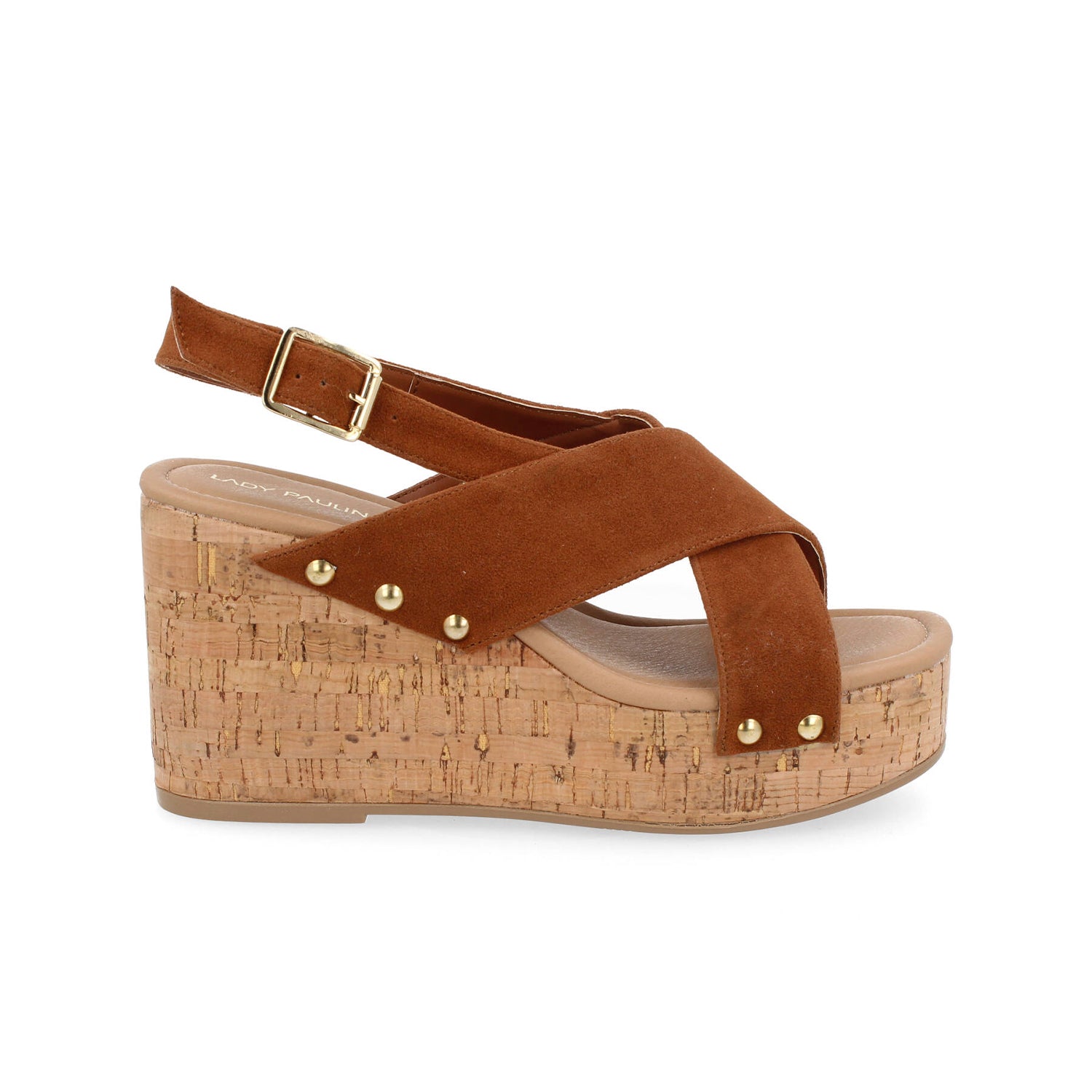 Sandalia Casual Vazza color Cognac para Mujer